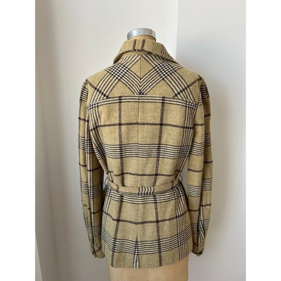 Junior Mates by Classic of Boston Vintage Belted Plaid Jacket Blazer size XS - Picture 4 of 8